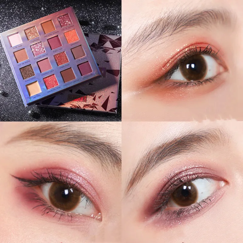 16 Colors Shiny Glitter Powder Eye Shadow Powder Matte Eyeshadow Eyes Beauty Makeup Cosmetic