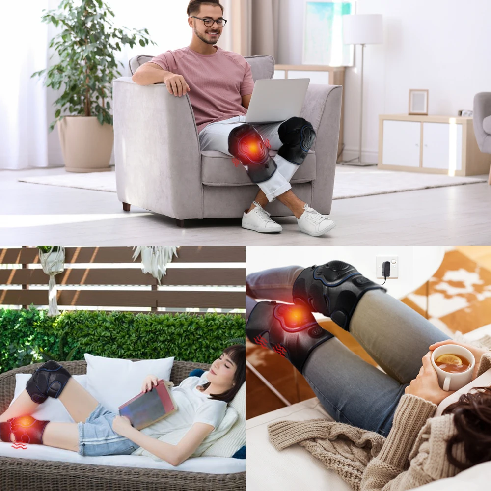 Heated Knee Brace Wrap Joint Protector Far Infrared Hot Massager Apparatus Physiotherapy instrument Vibration knee heat 1 Heated Knee Brace Wrap Joint Protector Far Infrared Hot Massager Apparatus Physiotherapy instrument Vibration knee heat 5