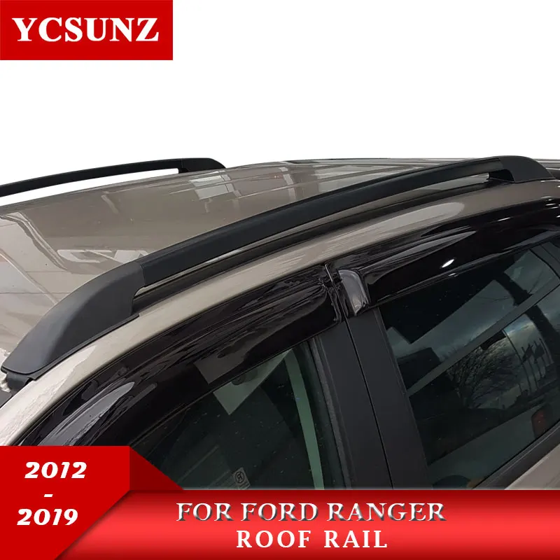 Черные направляющие на крышу рейки для Ford Ranger WILDTRACK 2012 2013 2014 2015 2016 2017 2018 2019 T6 T7