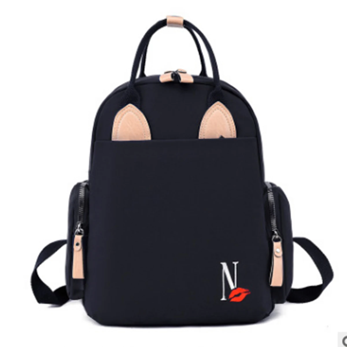 

Women Fashionable Adjustable Stap Backpack Cute Cat Ears Backpack for Travelling Ladies Casual Backpack Black/Yellow/Blue/Purple