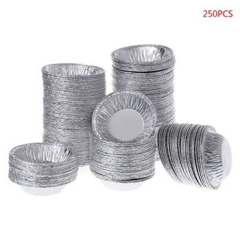 

250pcs Disposable Aluminum Foil Baking Egg Tart Pan Cupcake Case Plate Mold Tin