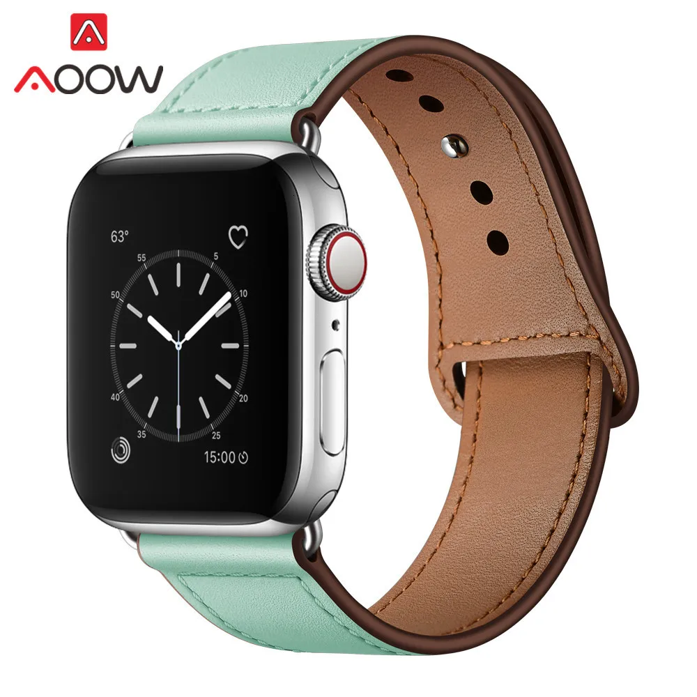 Ремешок из натуральной кожи петлевой для часов Apple Watch 38 мм 42 мм 40 мм 44 мм браслет ремешок Карлос Корреа аксессуары для iwatch 1 2 3 4