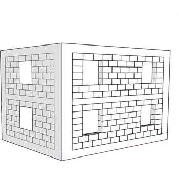 

Minarchitecture Model Miniature Concrete House Construction Set