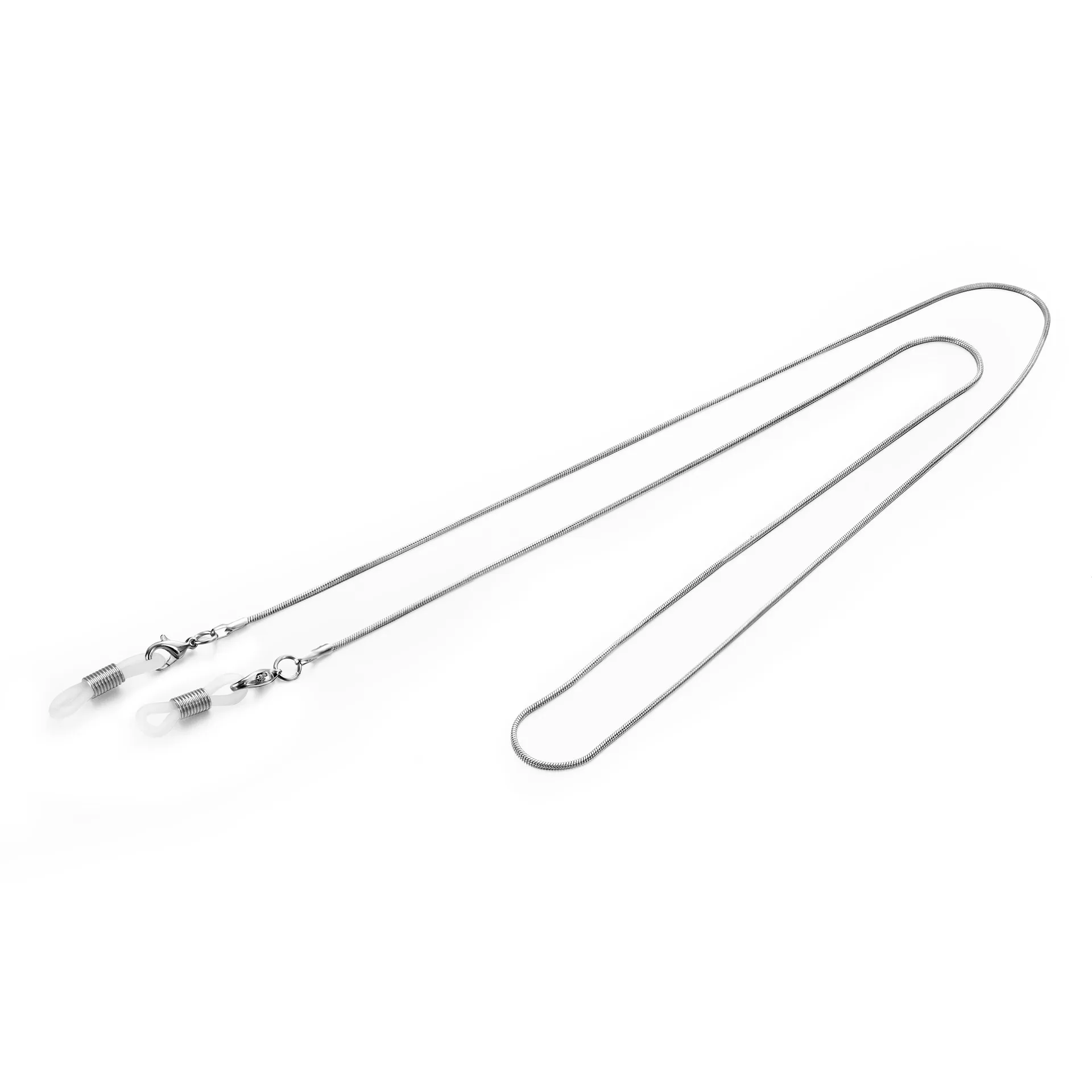 silver Шикарные модные очки для глаз, солнцезащитные очки, очки, винтажная цепочка, держатель шнура, ремешок, ожерелье, золотые, серебряные очки с цепочкой, держатель - Color: silver