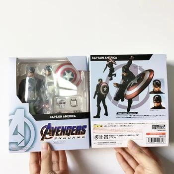 

SHF Avengers American Captain America Figure Civil War Steve PVC Action Figures Collectible Model Toy Doll Gift