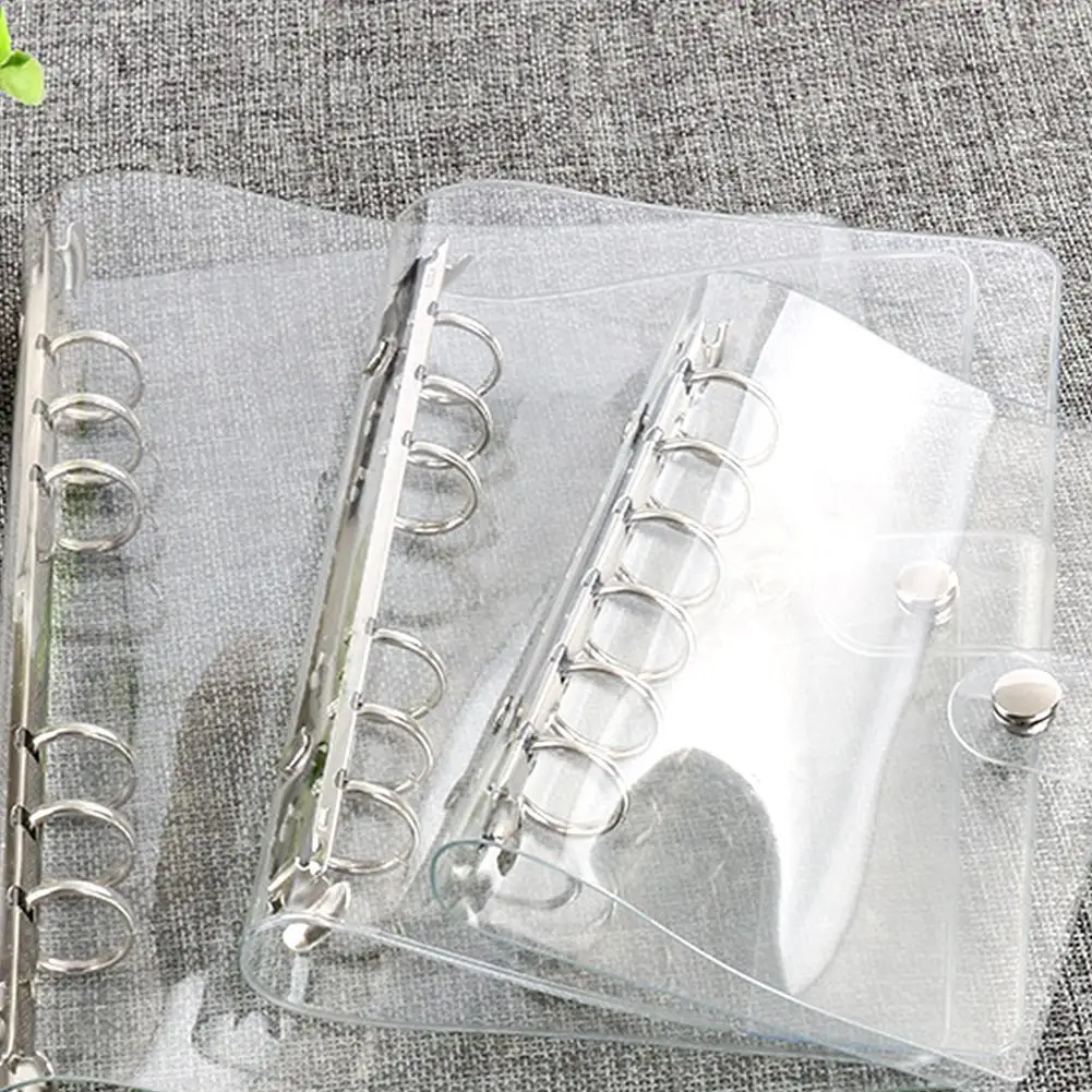 1Pcs Transparent PVC File Folder A4/A5/A6/A7 Notebook Leaf Binder School Office Supplies