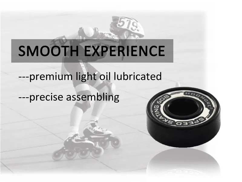 Speed Bearing 6-beads Smooth Lubricated High Quality ABEC-11 Level ILQ-11 Skating Bearing for Roller Patines 608RS Pro 8 pieces