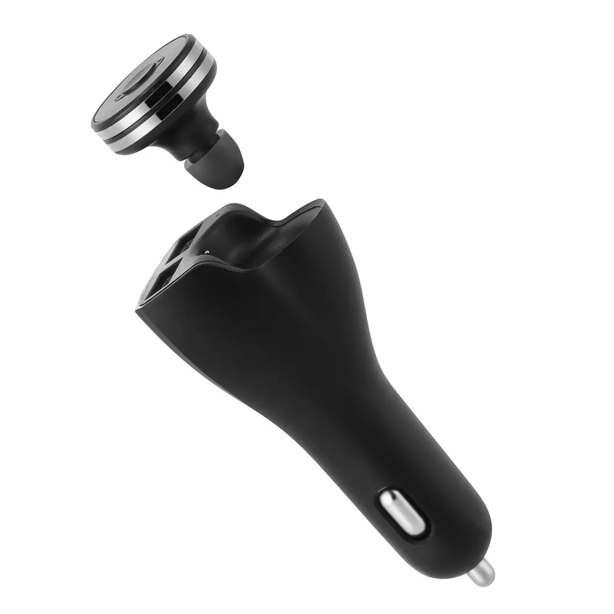 

SOONHUA 5V 3.6A Dual Port Quick Car Chargers Support Handsfree Call 2In1 Car Chargers With BT Earphone Over Current Protection