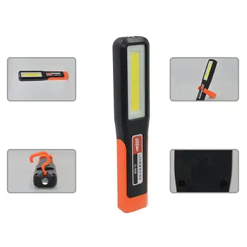 

COB Rechargeable Work Light With Magnet Glare Emergency Light With Hook Auto Repair Lamp Portable USB Charging White Light