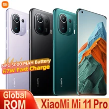 

Global ROM Xiaomi Mi 11 Pro 5G Smartphone 128GB/256GB Snapdragon 888 Octa Core 2K 120Hz AMOLED Screen 67W Fast Charger With NFC