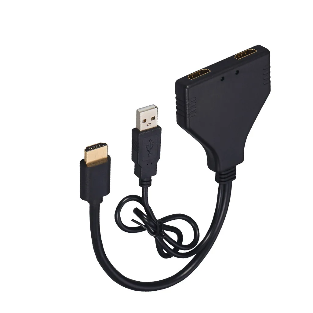 4K HDMI 2,0 кабель сплиттер адаптер конвертер 1 HDMI 2,0 на 2 сплиттер HDMI штекер на 2 HDMI UHD