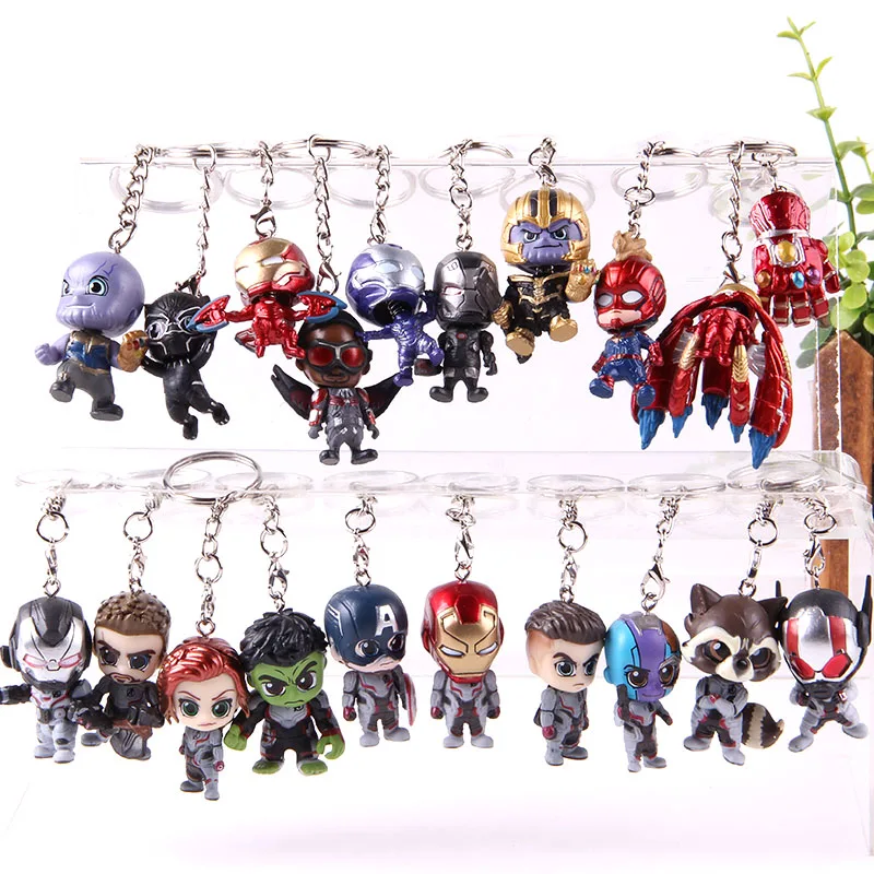 Фигурки Marvel, брелок Капитан Америка, Халк, Тор, черная вдова, тонас, муравей, Hawkeye, Железный человек, конечная игра, фигурка, ПВХ, игрушки