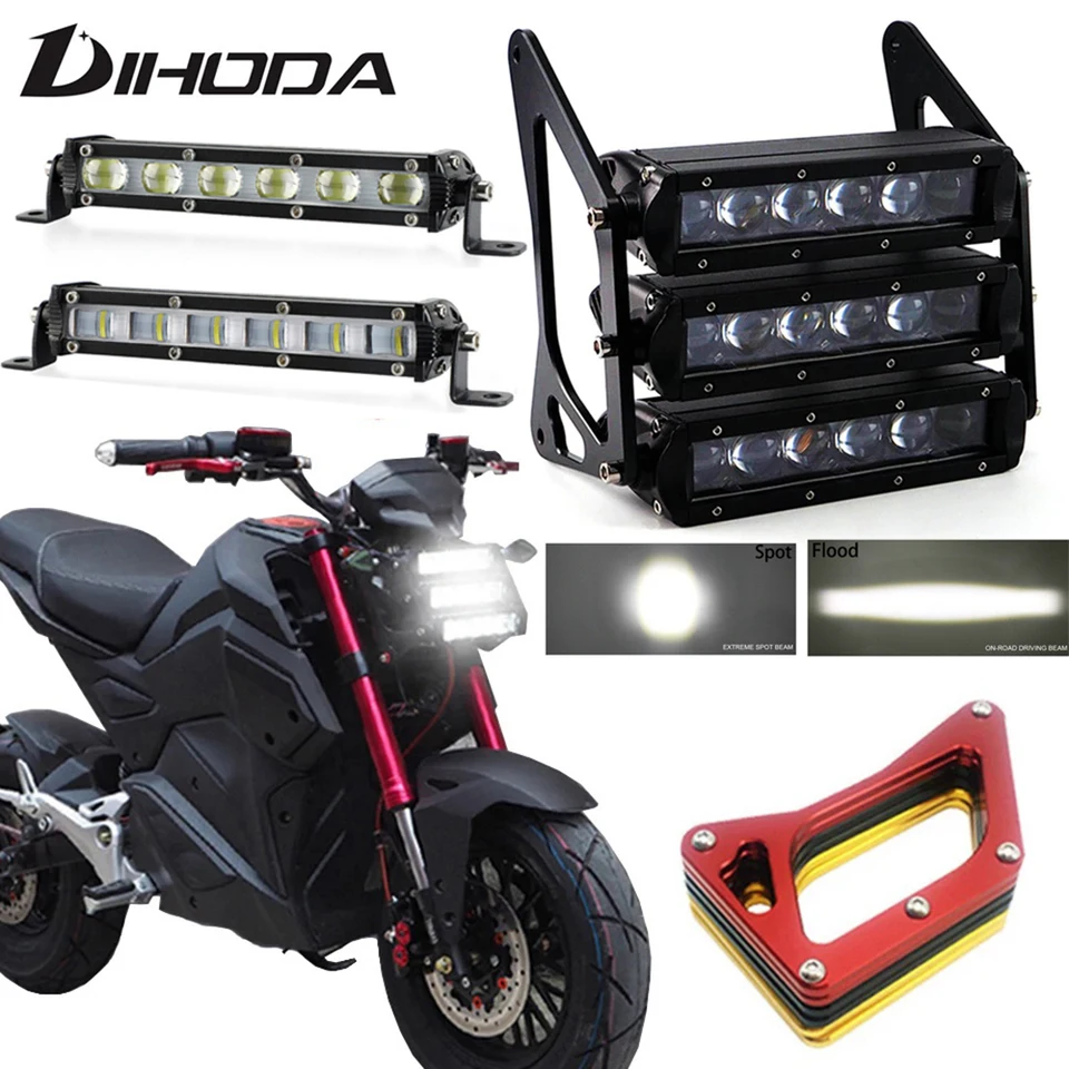 Faro Delantero LED Para Moto - 17.8 Cm, 60W, 3400 Lúmenes, 6500K - Compatible Con Grom 125, MSX125, Ducati Venom Y Otros Modelos