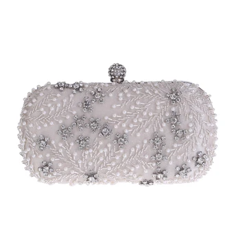 

New Party Female bag Bridal Handbags Evening Clutch Purse Embroidered Beads and Set in drill Tote Bags for Women Wedding Party