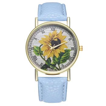 

PU Leather Watches Quartz Wrist Watches Painting Women Ladies Couple Watch Clock Jewelry 2020 new Simple Luxury for