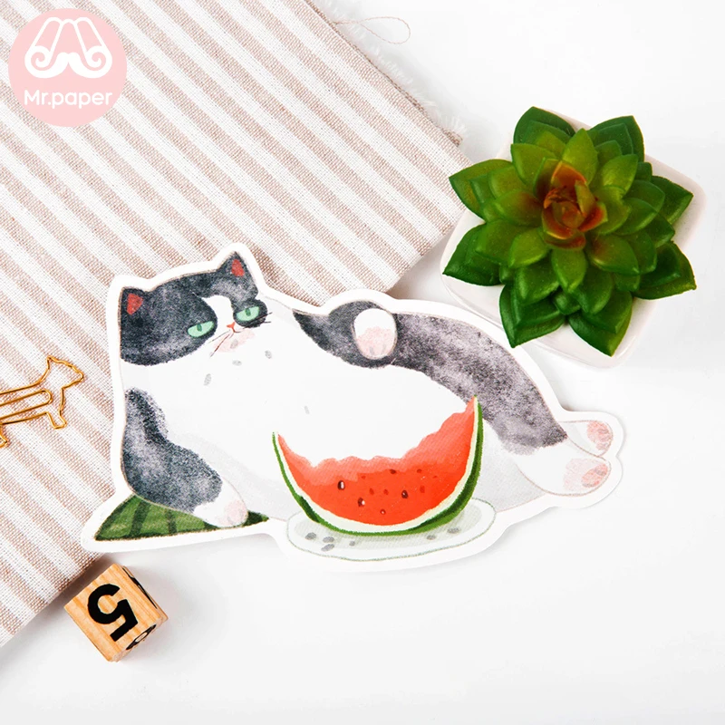  Mr paper .30 pcs Cute Cartoon Cat Series Of Postcards Group Invitation Greeting Card Wish Card Gift