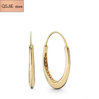 

QSJIE High quality swa925 , new fashion Big Round Earrings European fashion female fashion DIY Earrings