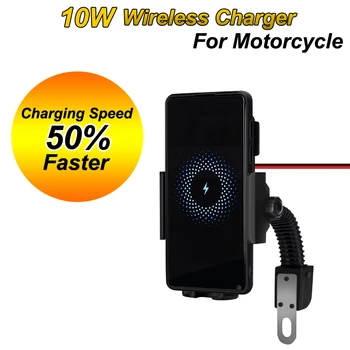 

Waterproof Motorcycle Fast Qi Wireless Charger Phone Holder Motorcycle Charger Mount Power Supply Socket Smart Phone Stand