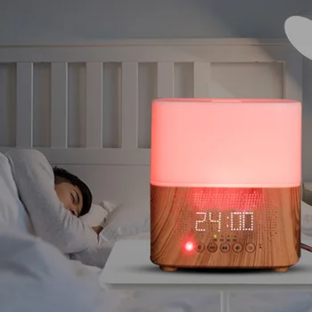 

300Ml Multifunctional Bluetooth Aroma Oil Diffuser with Alarm Clock Aromatherapy Ultrasonic Air Humidifier for Room Home Office