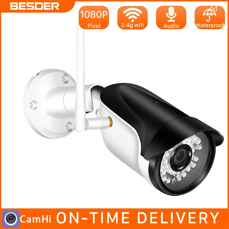IP камера BESDER беспроводная уличная 1080P с ночным видением и слотом для SD