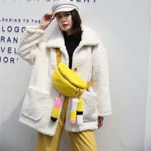 IANLAN Casual Womens Real Rex Rabbit Fur Belt Bag& Fanny Pack Sweet Lady Cute Contrast Color Crossbody Bags IL00556