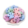Cute-idea 5pcs Silicone Teether Beads BPA Free Mini Elephant Animal Beads DIY Baby Teething Pacifier Chain Toys Gift Baby goods 5
