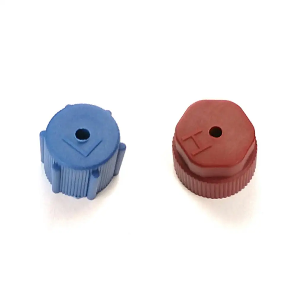 10Pcs Car A/C System Charging Port Service CapR134a High Low Side ValveAdapter Dust CapRed Blue Car Air Conditioning