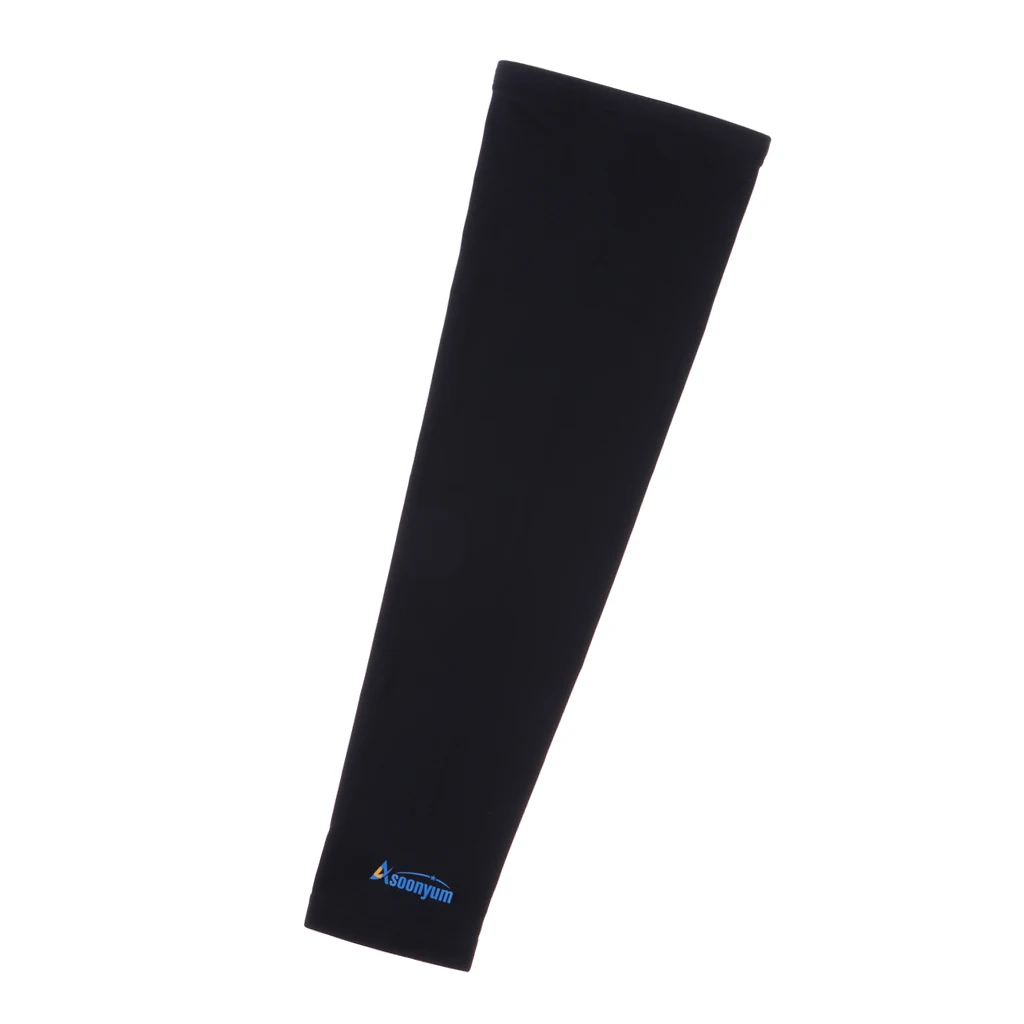 Высокоэластичный компрессионный рукав для ног, Спортивный футбол баскетбол велоспорт тянущаяся нога колено с длинным рукавом-черный