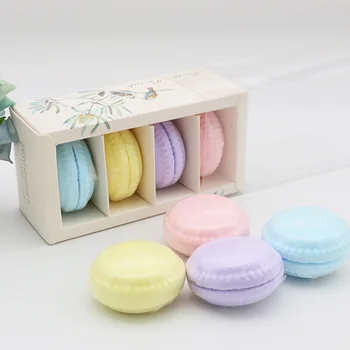 

4pcs Macaroon Shape Bath Salt Ball Excellent Craftsmanship Well Durability Bubbles Exfoliating Soap Body Clean Skin Care Gift