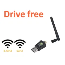 [Драйвер Бесплатно] беспроводной USB WiFi адаптер Perseveres AC600 WiFi ключ 5 ГГц/2,4 ГГц сетевой удлиннитель маршрутизатора сигнал Boost# G20