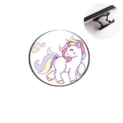 ZUCZUG lovely unicorn Painted Foldable Phone Stand Holders For Smartphones and Tablets Mobile Phone Universal Finger Ring Holder wooden mobile stand Holders & Stands