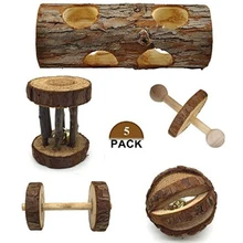 Мини-кролик игрушки-Жвачки набор шаров большие коренные зубы Уход упражнения дерева Птицы хомяк; попугай колокол маленький Животные игры