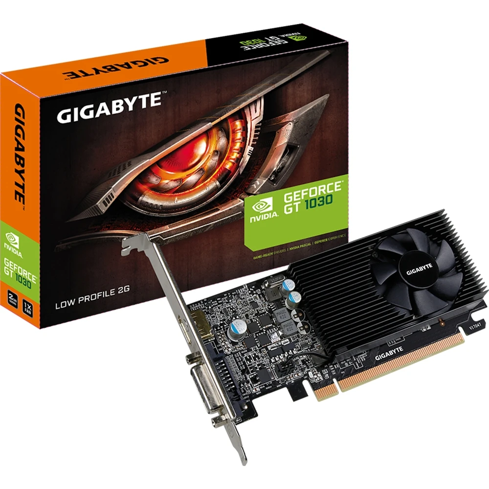 Видеокарта Gigabyte nVidia GeForce GT 1030 1506MHz 2048MB 6008MHz 64 bit RTL [GV-N1030D5-2GL]