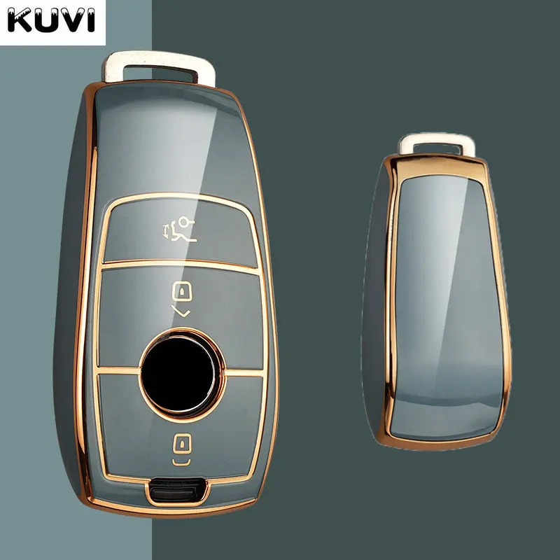 Key case key case cover car key shell Plating TPU Car Key Cover Case Shell Protective Bag For Mercedes Benz A C E S G GLS Class W177 W205 W213 W222 G63 X167 Maybach