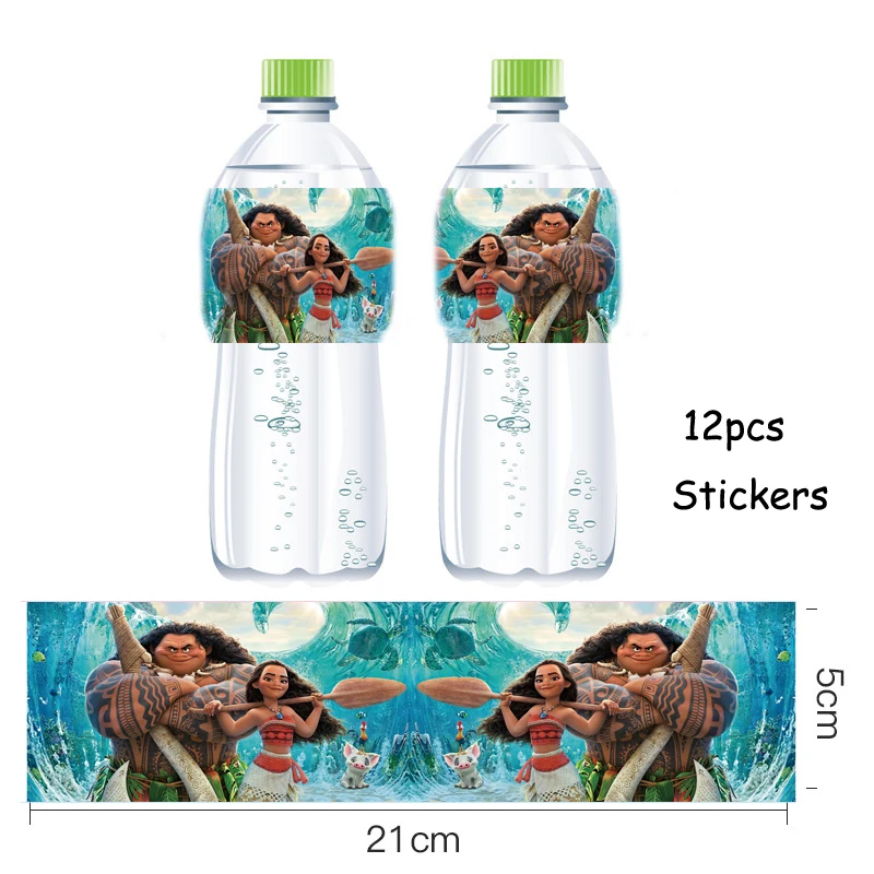 6pcs Disney Moana Custom Water Bottle Labels Kids Birthday Party Water  Bottle Wrappers Decoration Supplies Custom Labels Sticker - Party & Holiday  Diy Decorations - AliExpress