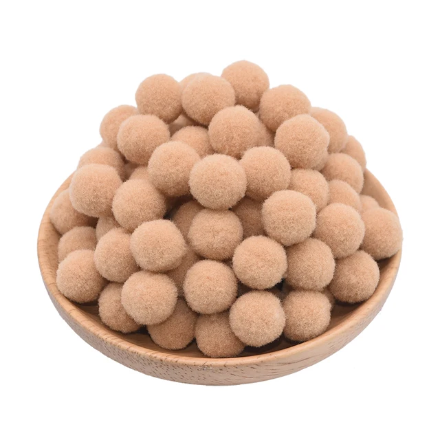 100pcs 15/20/25mm Fluffy Soft Pompom Ball DIY Handmade Kid Toy Doll Garment Sewing Material Color Pom Poms Decor Supplies Crafts B24