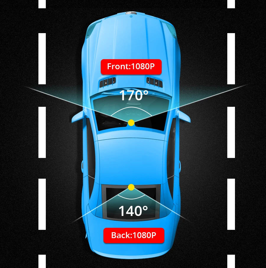 Автомобильный видеорегистратор E-ACE A39, Full HD, 1080 P, медиа, зеркало заднего вида, 12 дюймов, камера ночного видения, автомобильная камера, двойной объектив, авто Регистратор