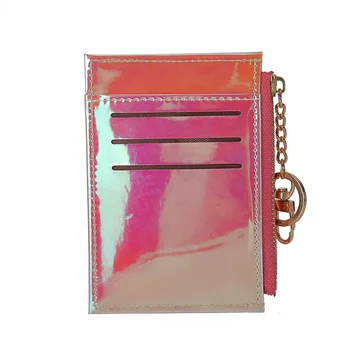 

Men/Women Mini ID Card Holders Business Credit Card Holder PU Leather Slim Bank Card Case Organizer Wallet Zipper Unisex A12