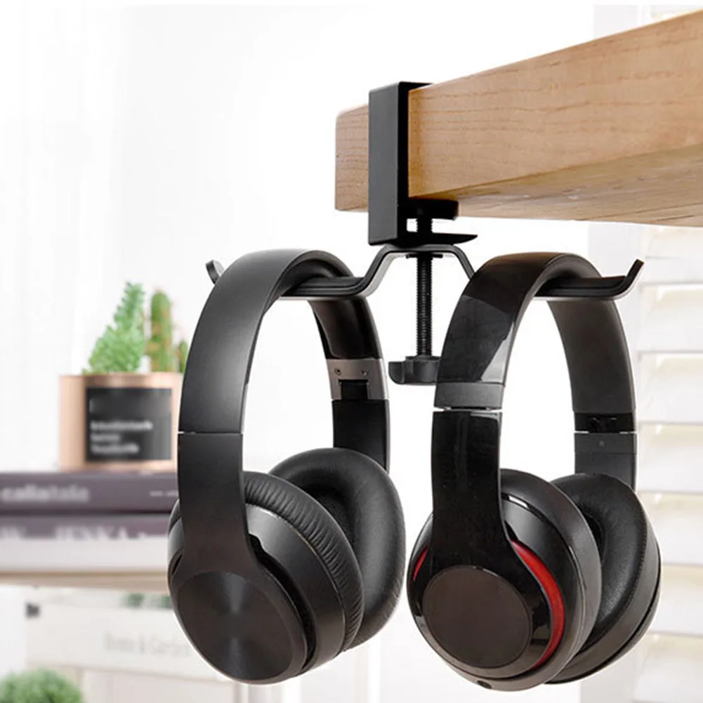 Adjustable Clamp Rotatable Hanger Non Slip Home Office Desk Holder Aluminum Alloy Multifunctional Portable Headphone Stand