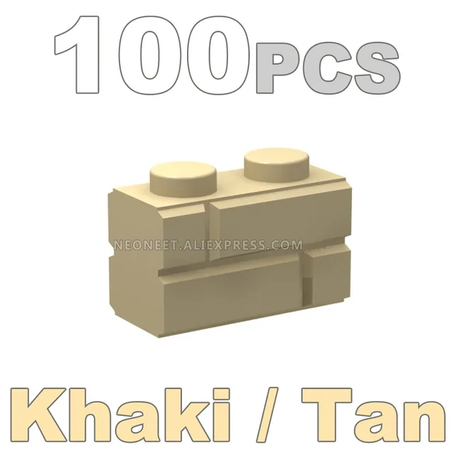 300/500in1 Tan / Khaki 1x2 Bricks Wall Brick Building Blocks Minifigues Mega 98283 6000066 DIY MOC My City Street Houses Castle 4