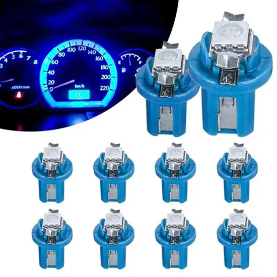

10x B8 5D Gauge LED Car Dashboard Bulbs Width Lamp Panel Light Indicator Lamp