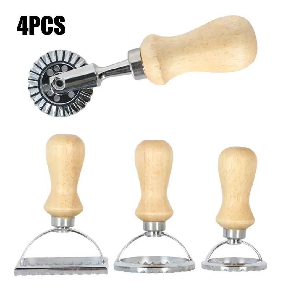 4pcs set Закуска Кондитерские Пельмени Форма для торта пельмени набор штампов для резки торта кухонные инструменты для приготовления макаронных изделий кухонный полезный инструмент - Цвет: 4pcs set