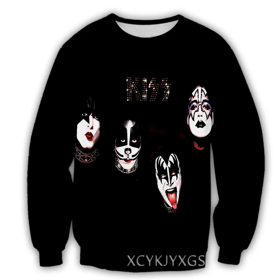 

Новинка от xinchenyuan, модная Мужская/женская одежда Kiss рок-группы с 3D принтом и длинным рукавом, повседневная спортивная уличная одежда, пуловер S50