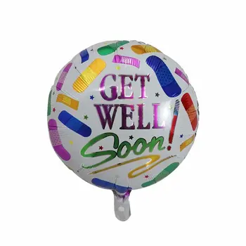

50pcs 18inch Round GET WELL SOON Letters Balloon Best Wishes Foil Helium Balloons Air Globos Party Decoration Supplies Kids Toys