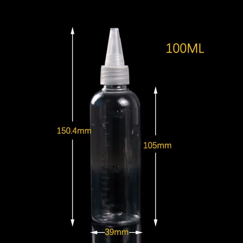 1 шт 30 мл/50 мл/100 мл пластиковые ПЭТ бутылки для жидкого сока емкость капельницы твист Топ крышка бутылка для татуировки пигментные чернила со шкалой