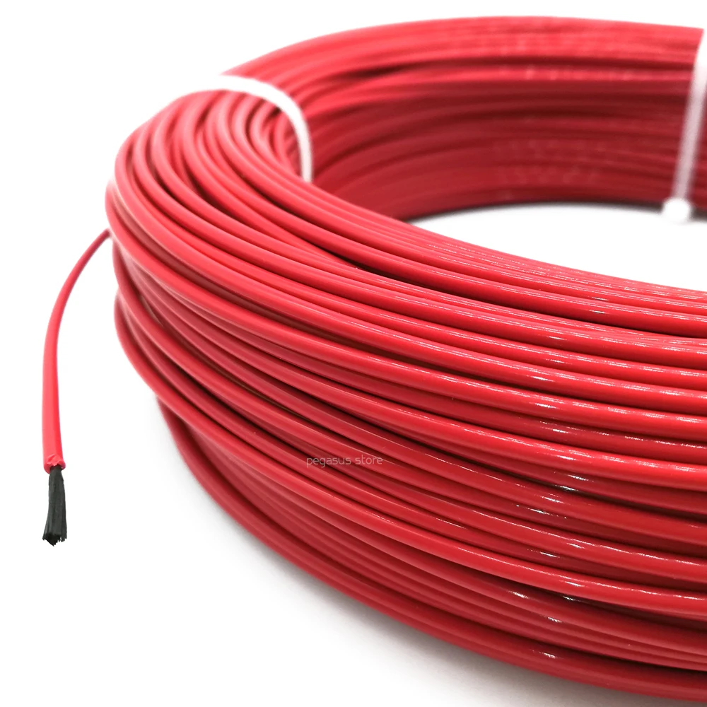 Cena 66ohm 50m uniwersalny 6k PTFE kabel grzewczy z włókna węglowego 5 V 220 V ogrzewanie podłogowe wysokiej jakości ogrzewanie na podczerwień drut ciepła podłoga