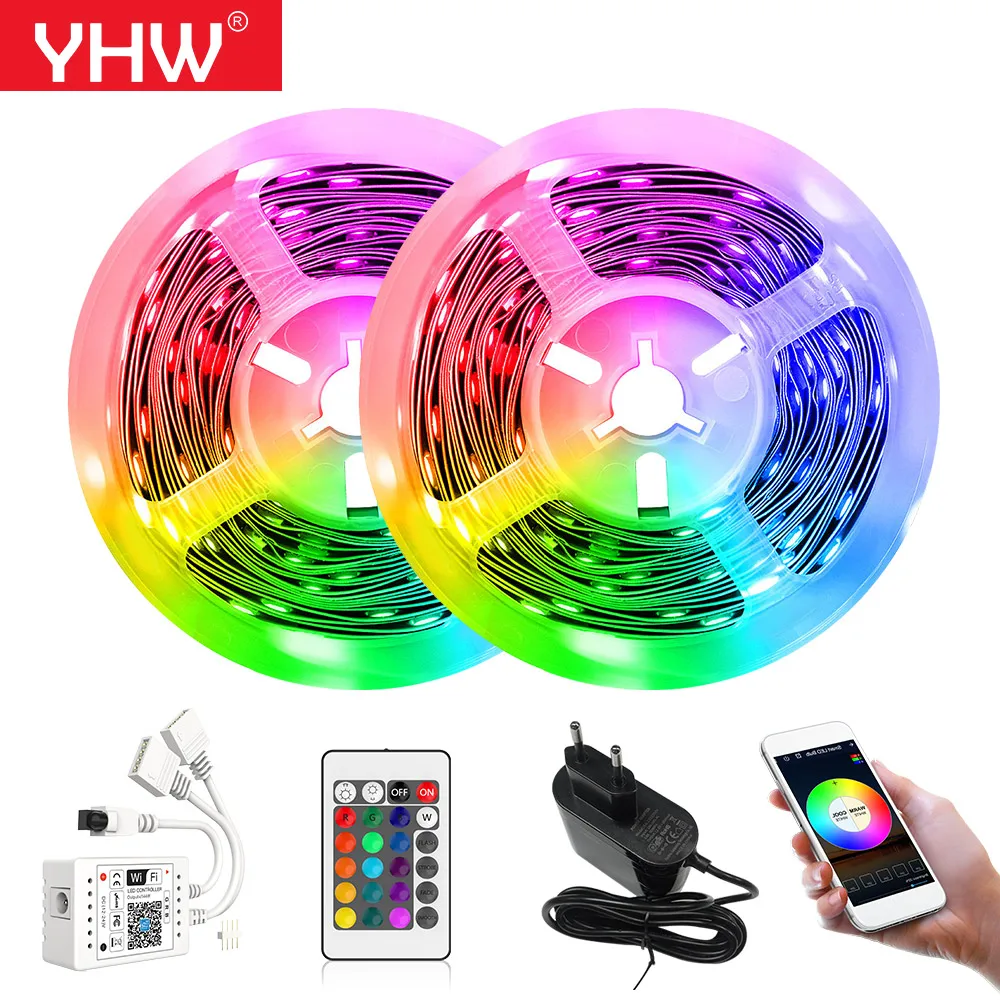 YHW цветных (RGB) светодиодных лент неоновый светильник светодиодный Подсветка на