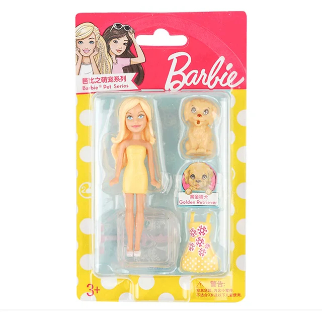 Barbie Doll Pocket Small Girl's Toy Fashion Baby Puppy Doll Collect Clothes Accessories Lovely Barbie Brinquedos For Girl DVT52 DVT58