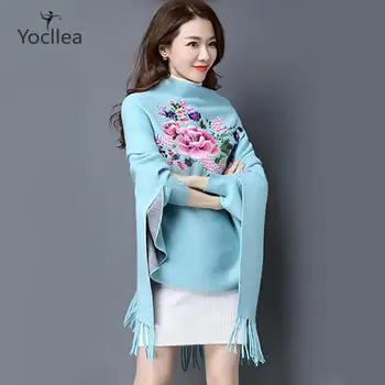

Thick Shawl scarf dual purpose women's spring autumn winter Big Cape Double side with sleeve Ponchos coat bridal Red Accessory