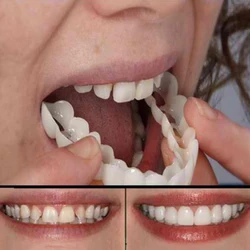 Cosmetic Tooth Cover Natural False Teeth Fits Fake Upper Dental Perfect Smile